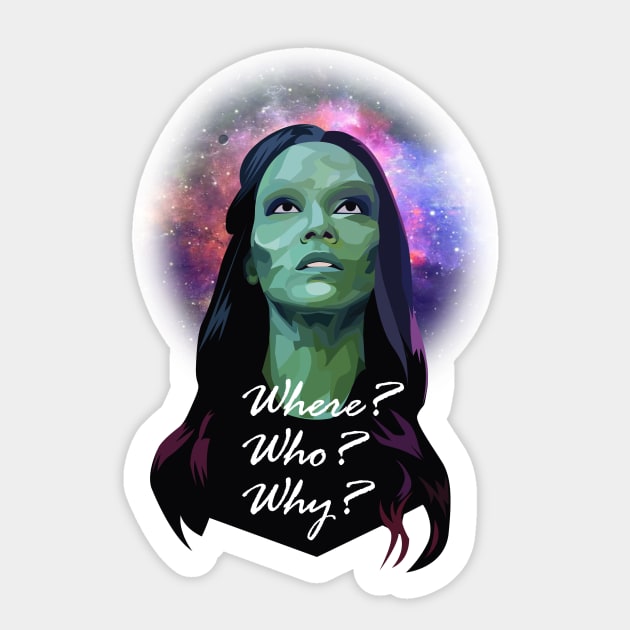 Why is Gamora? Sticker by thisisntcrystal